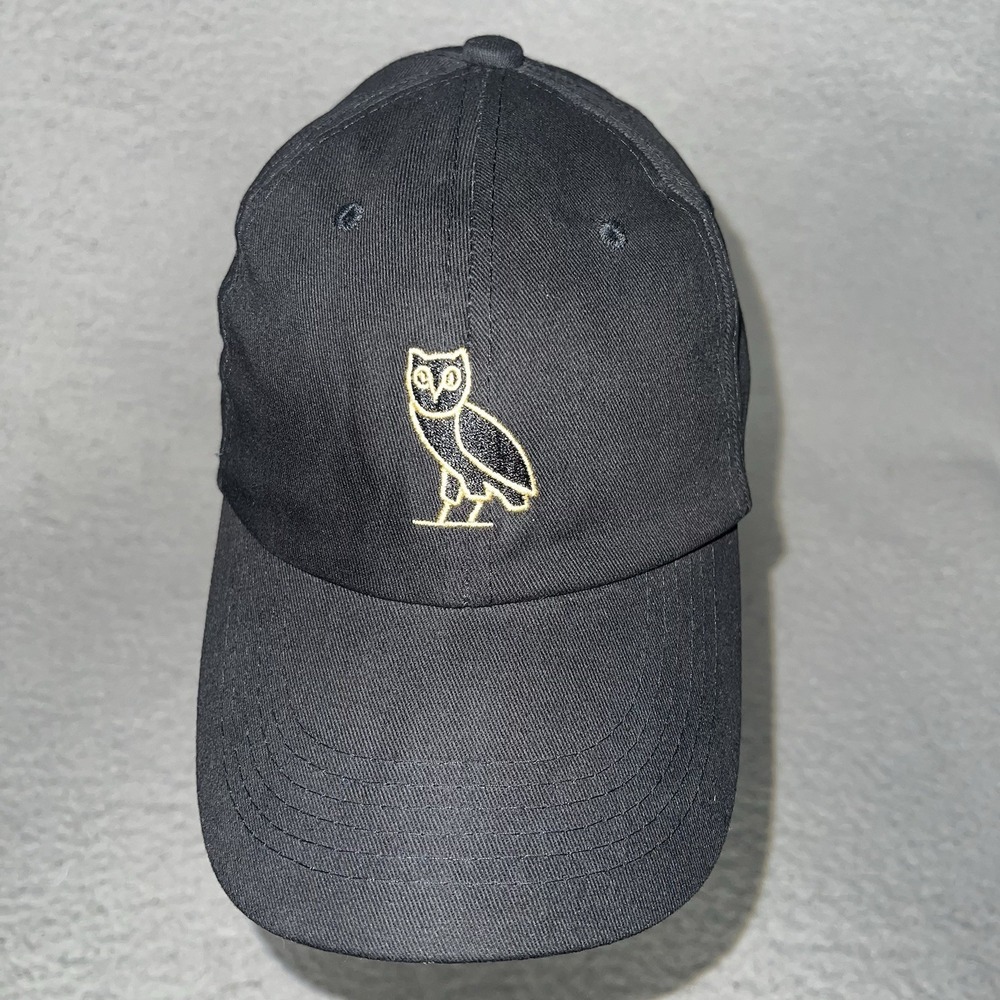 Drake October's Very Own Hat Black OVO Gold Owl Merch Baseball Cap Strapback
